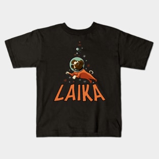 Laika the first dog in space Kids T-Shirt